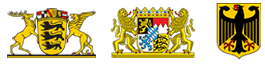 Wappen der Bundesländer Baden Württemberg und Bayern sowie des Bundes